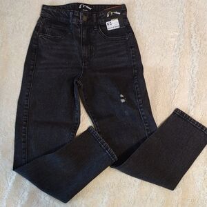 Girls size 10 high rise Girlfriend blue jeans